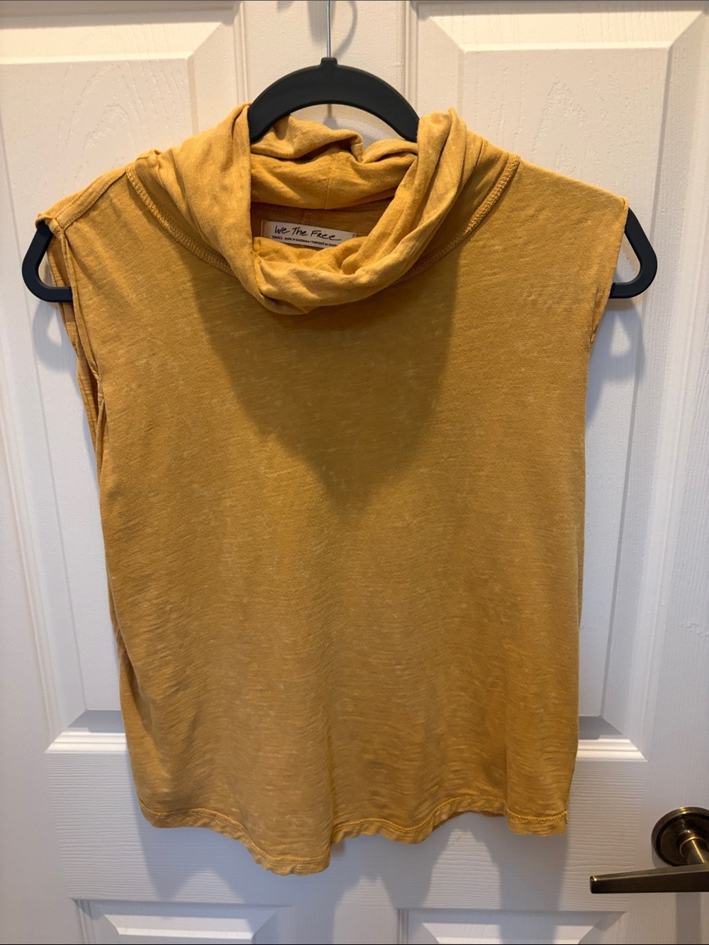 We The Free Sleeveless Cowl Neck Top in Mustard